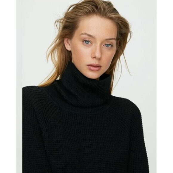 Aritzia Wilfred Free Bianca Dress 100% Merino Wool Sweater Dress Size M - Picture 6 of 12